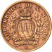 San Marino, 10 Centesimi, 1937, Rome, AU(50-53), Bronze, KM:13