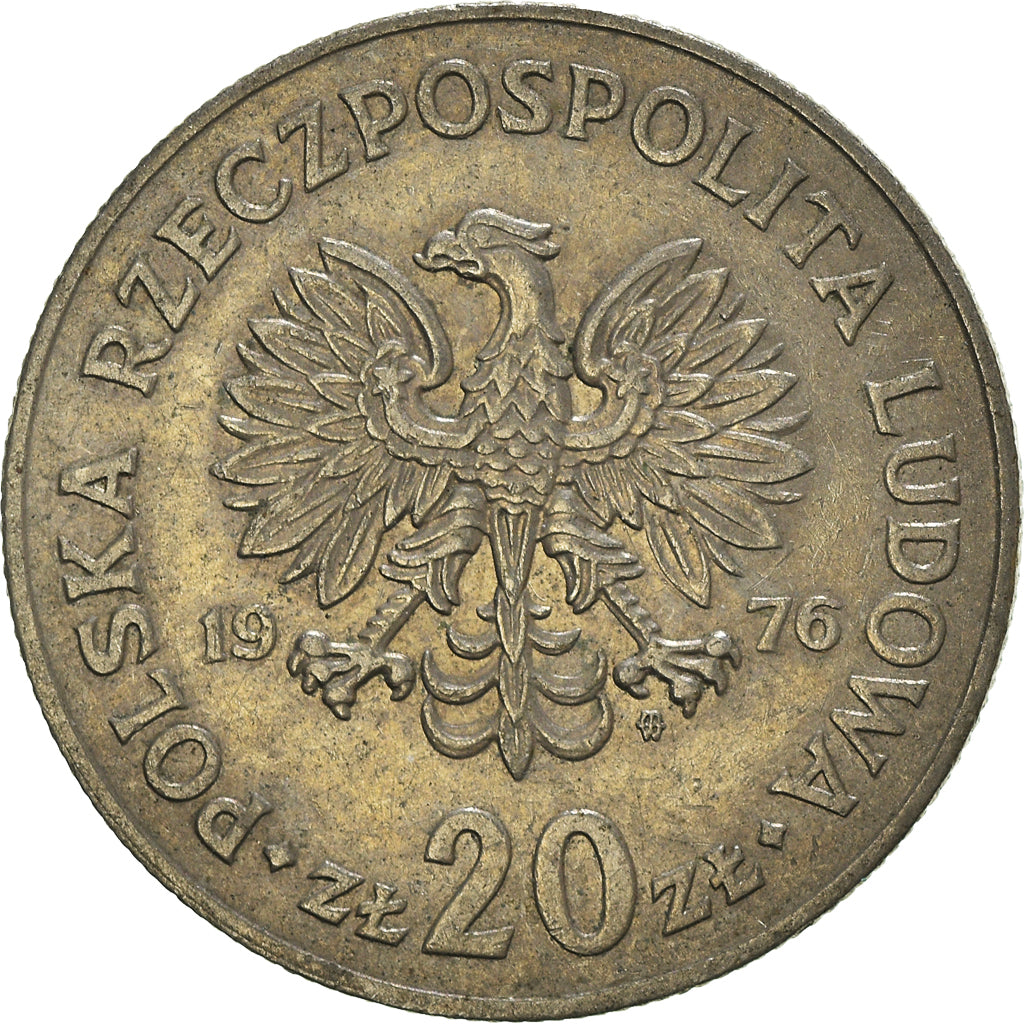 Moneta, Polonia, 20 Zlotych, 1976
