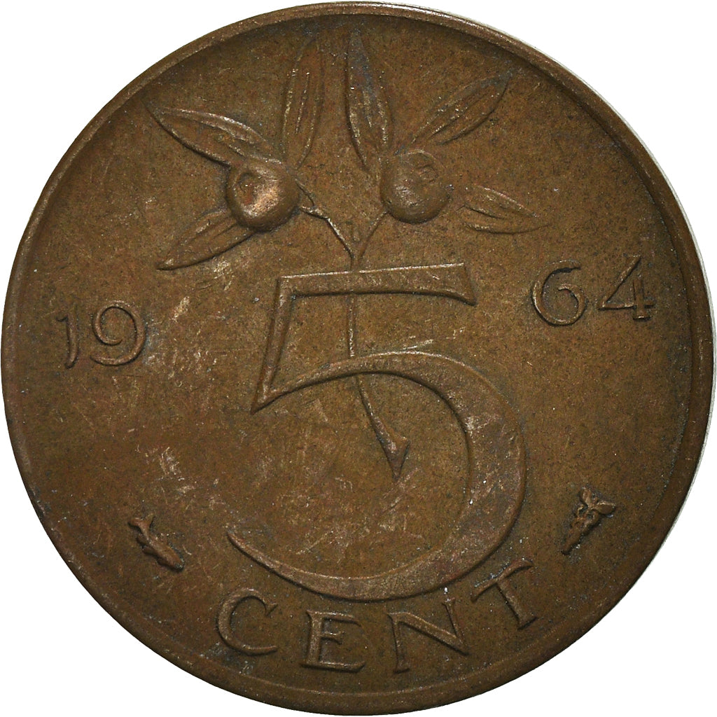 Coin, Netherlands, 5 Cents, 1964