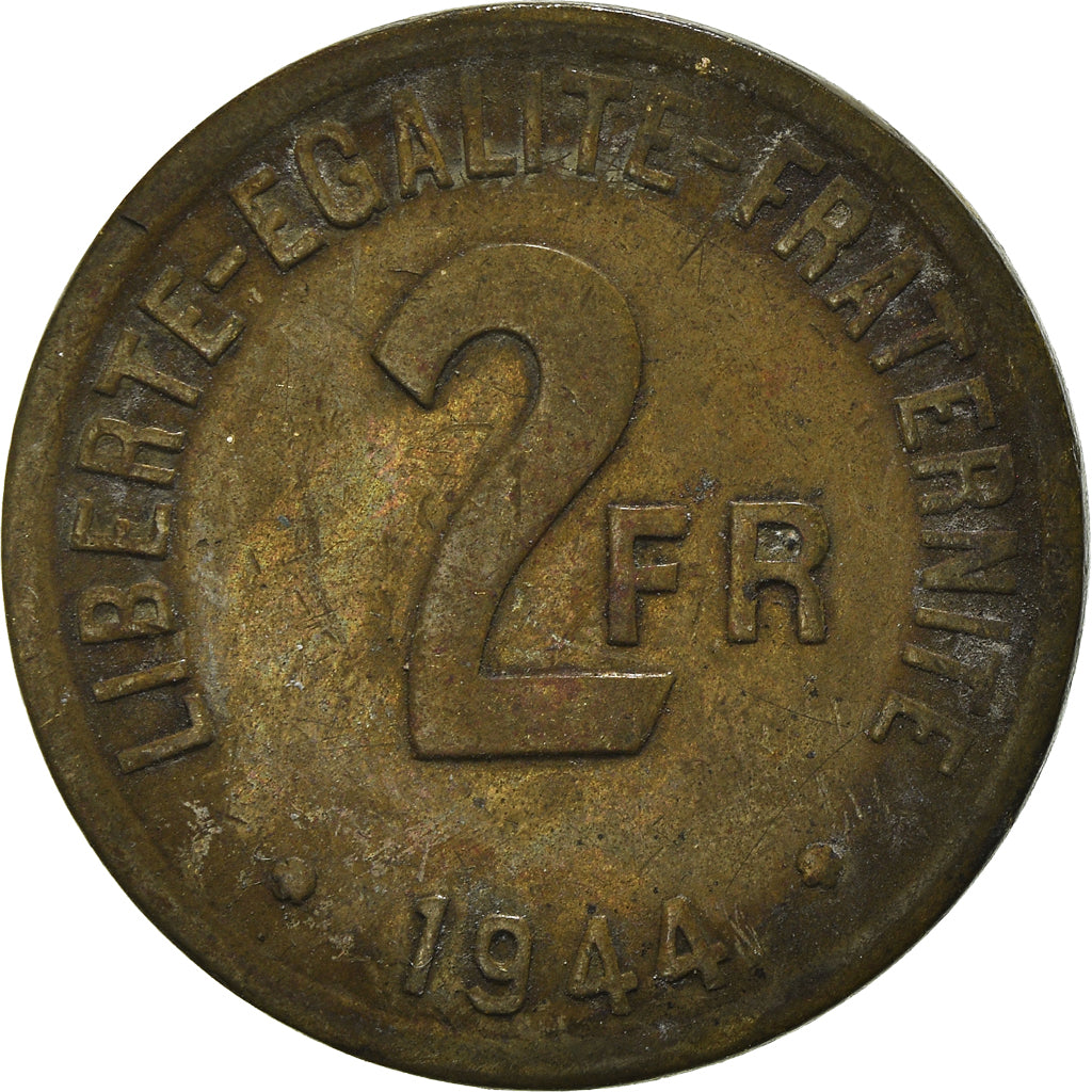 Moneda, Francia, 2 Francs, 1944