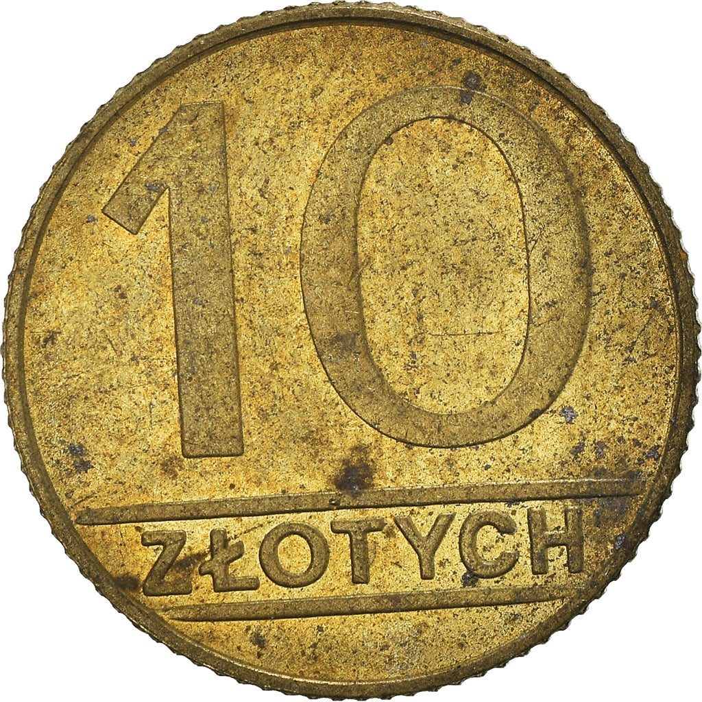 Moneta, Polonia, 10 Zlotych, 1990
