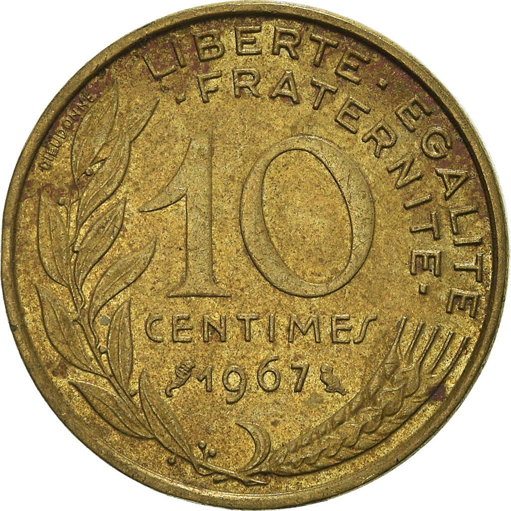 Münze, Frankreich, 10 Centimes, 1967