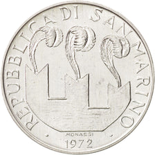 San Marino, 10 Lire, 1972, Rome, MS(64), Aluminum, KM:17