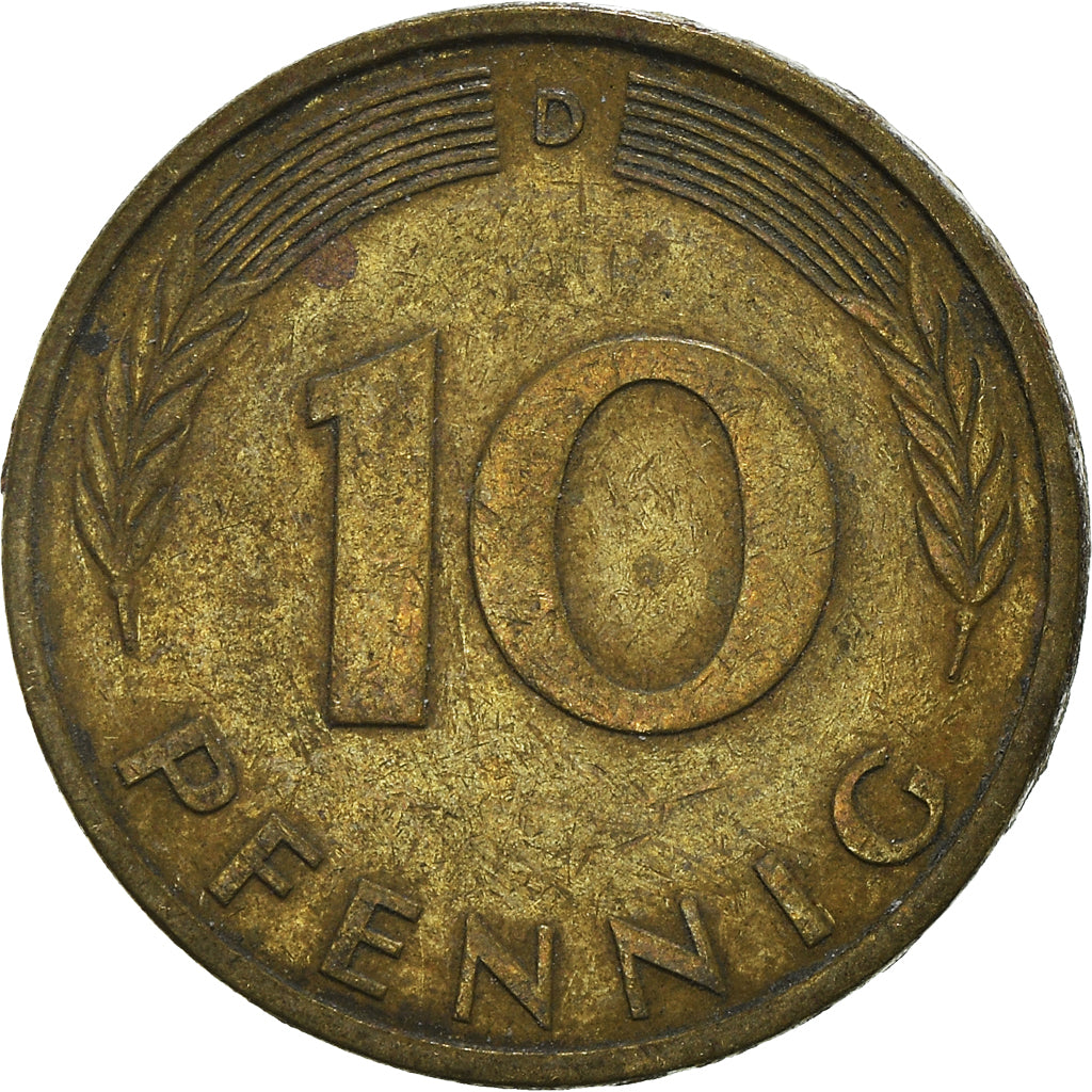 Moneda, ALEMANIA - REPÚBLICA FEDERAL, 10 Pfennig, 1972