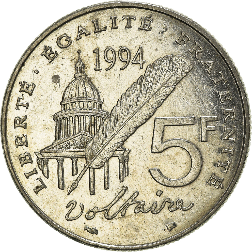 Münze, Frankreich, 5 Francs, 1994
