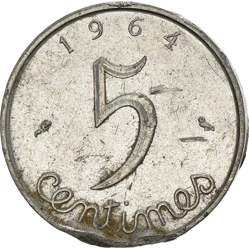 Moneta, Francia, 5 Centimes, 1964