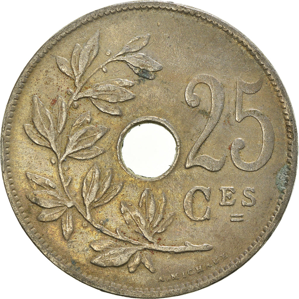 Moneta, Belgia, 25 Centimes, 1922
