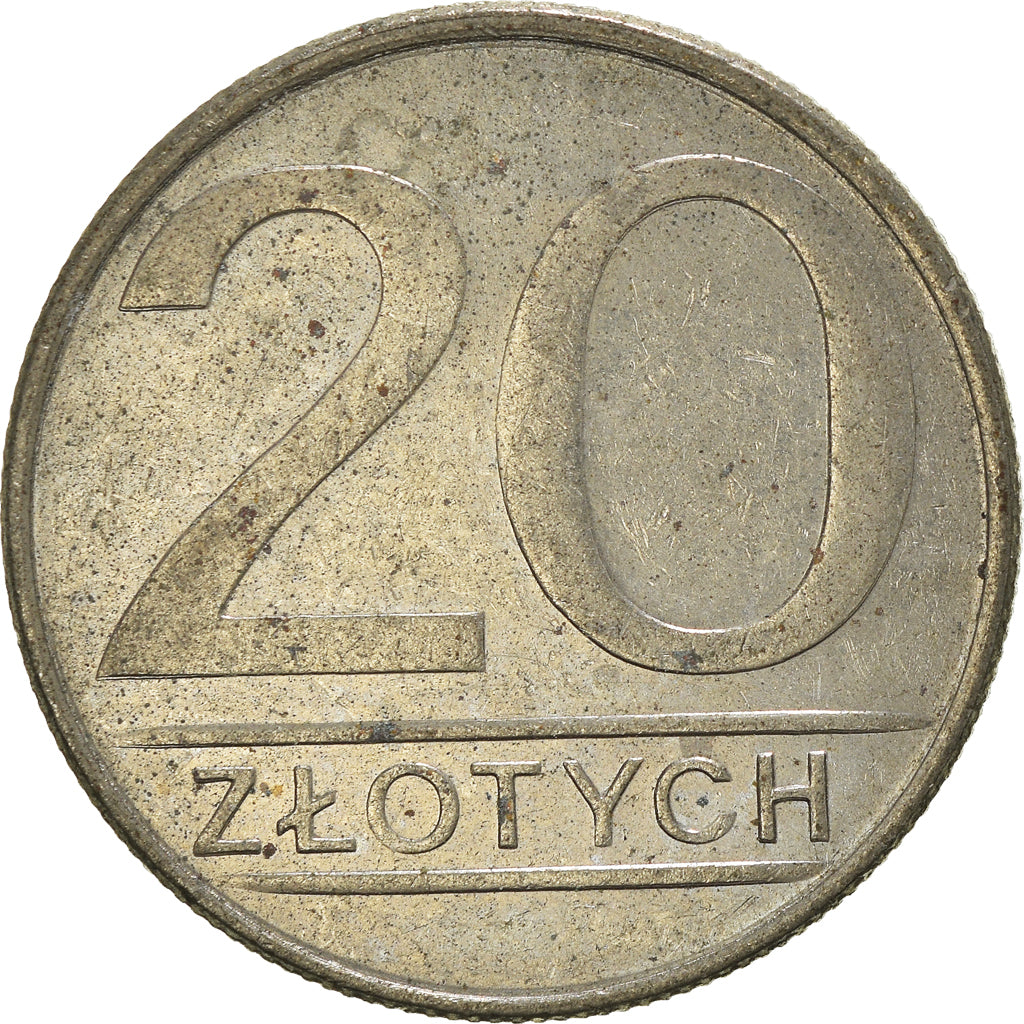 Moneta, Polonia, 20 Zlotych, 1986