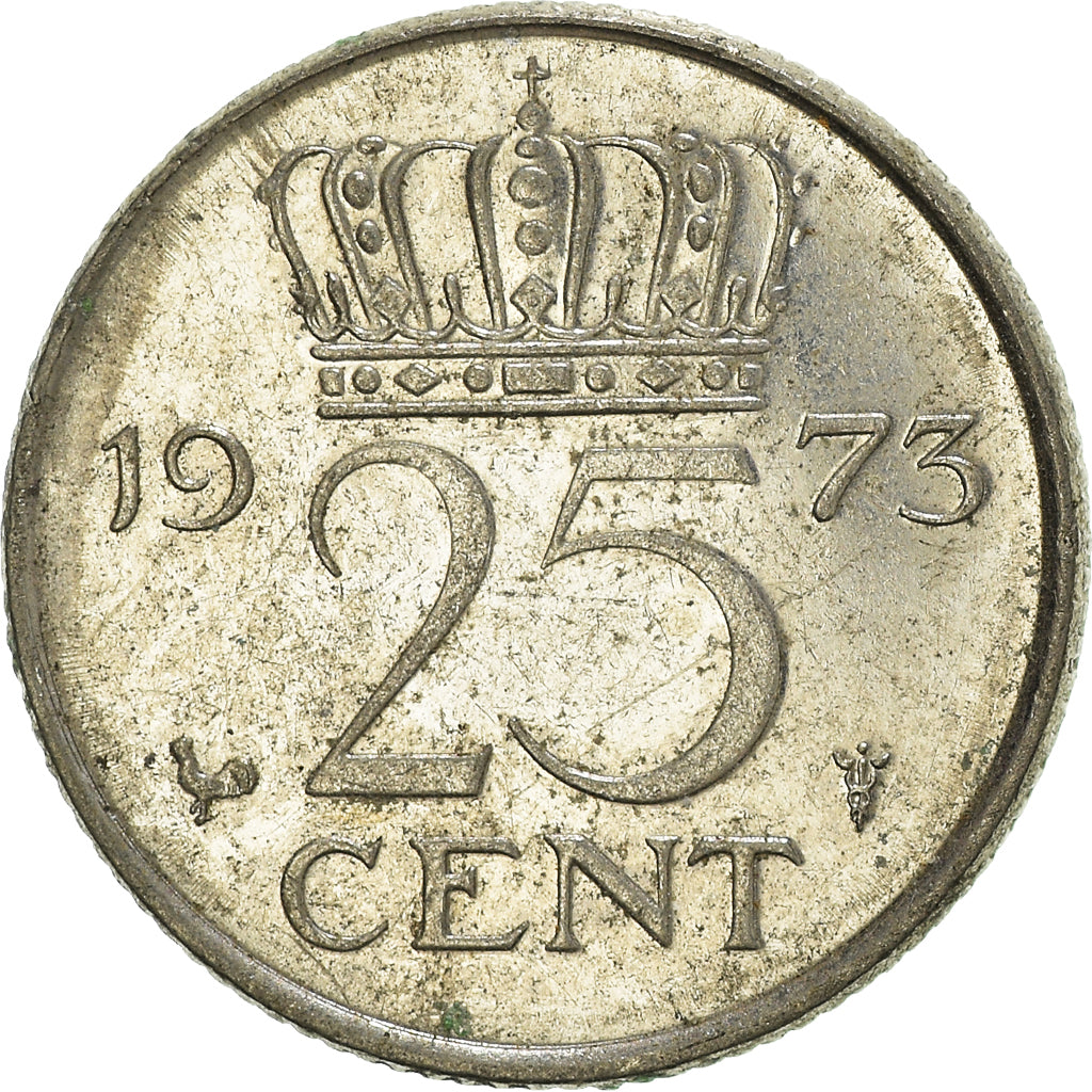 Coin, Netherlands, 25 Cents, 1973