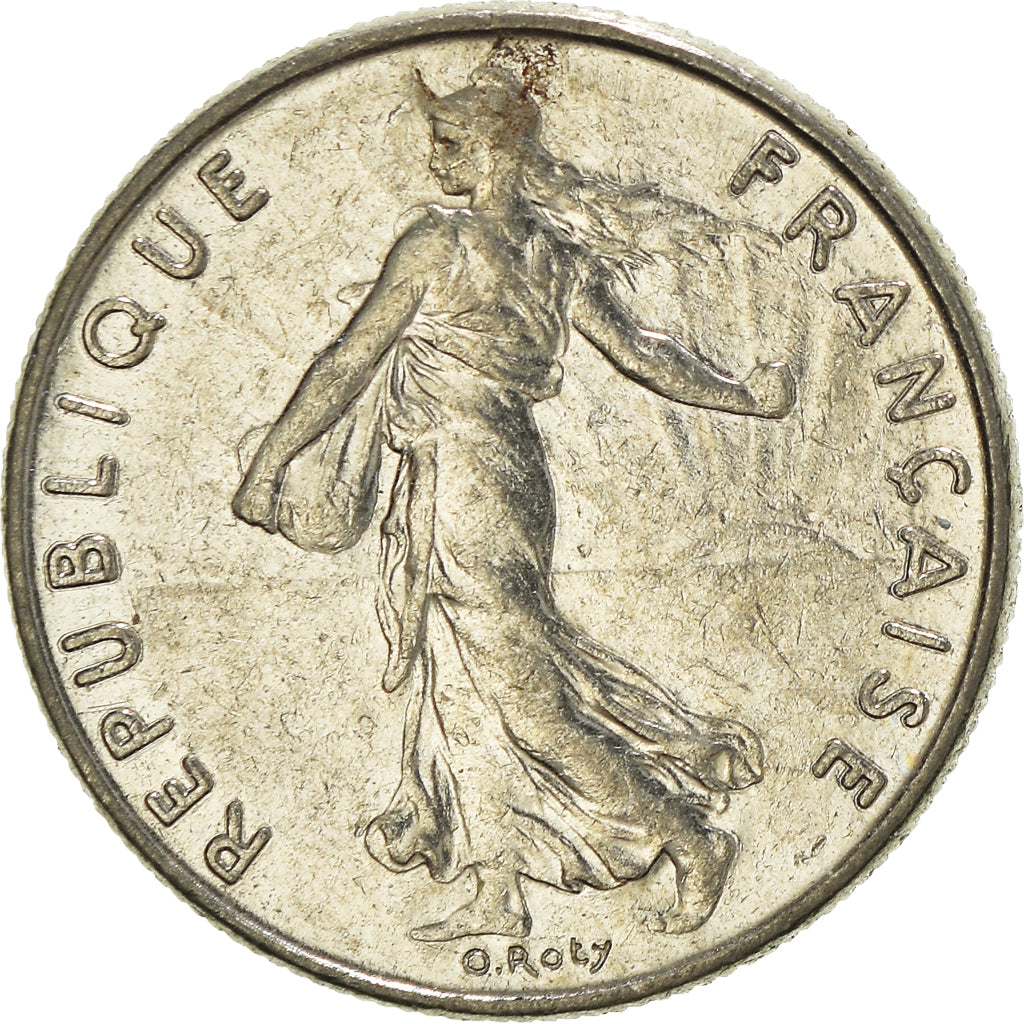 Münze, Frankreich, 1/2 Franc, 1986