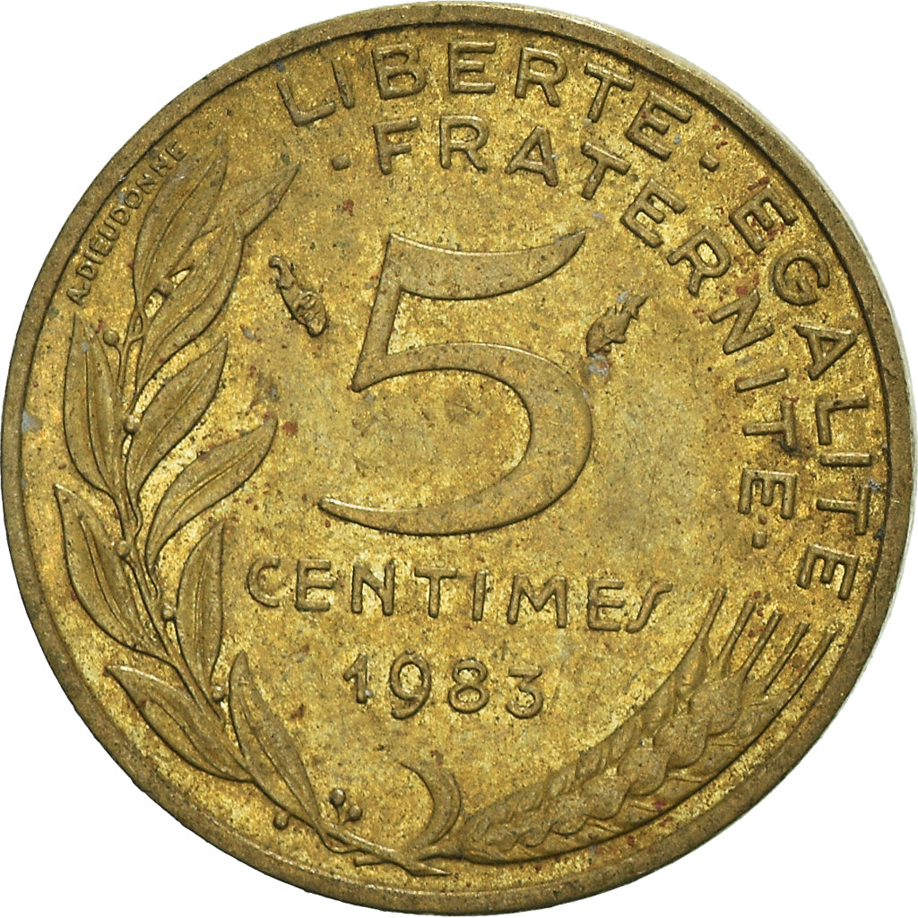 Moneda, Francia, 5 Centimes, 1983