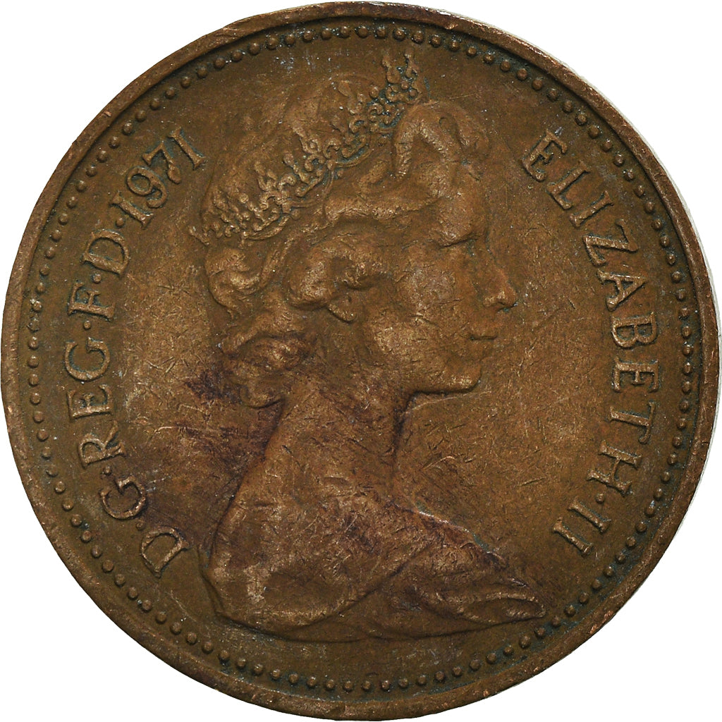Münze, Großbritannien, New Penny, 1971