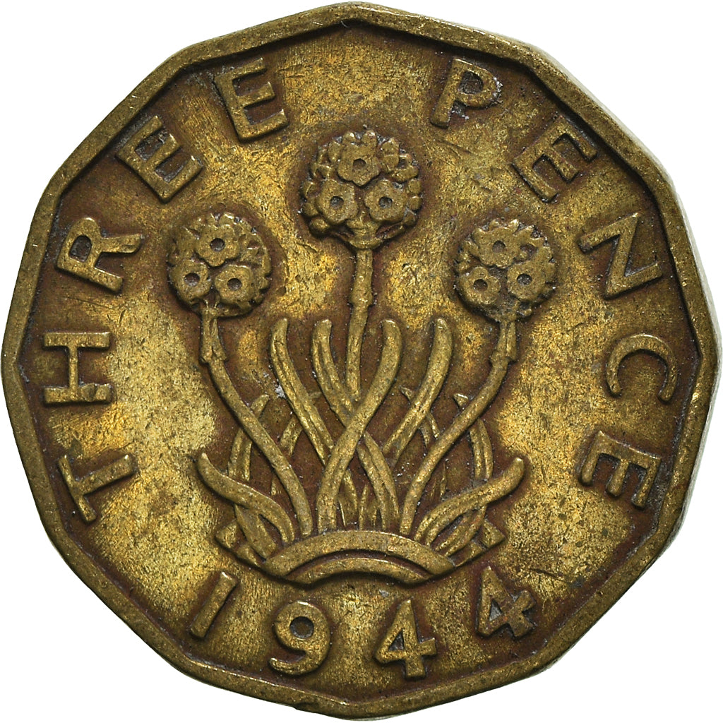 Monnaie, Grande-Bretagne, 3 Pence, 1944