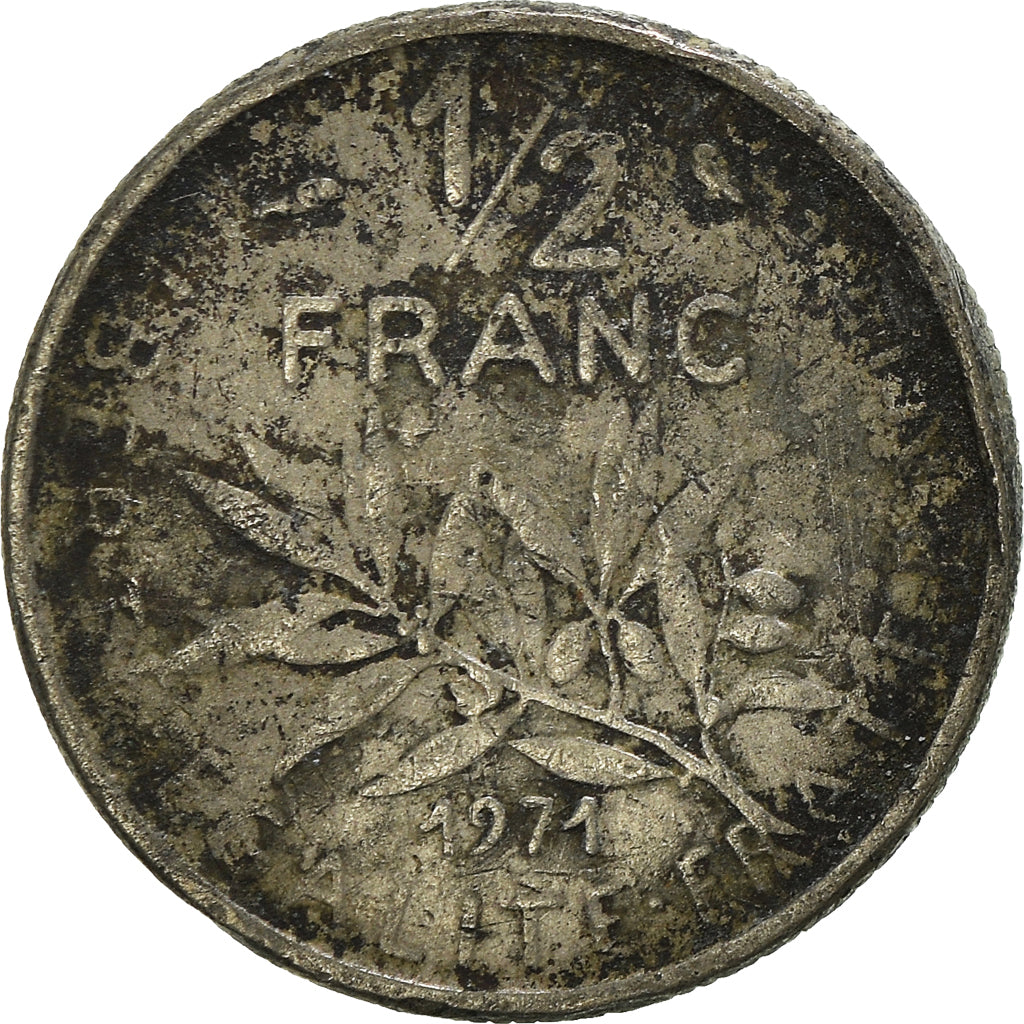 Münze, Frankreich, 1/2 Franc, 1971