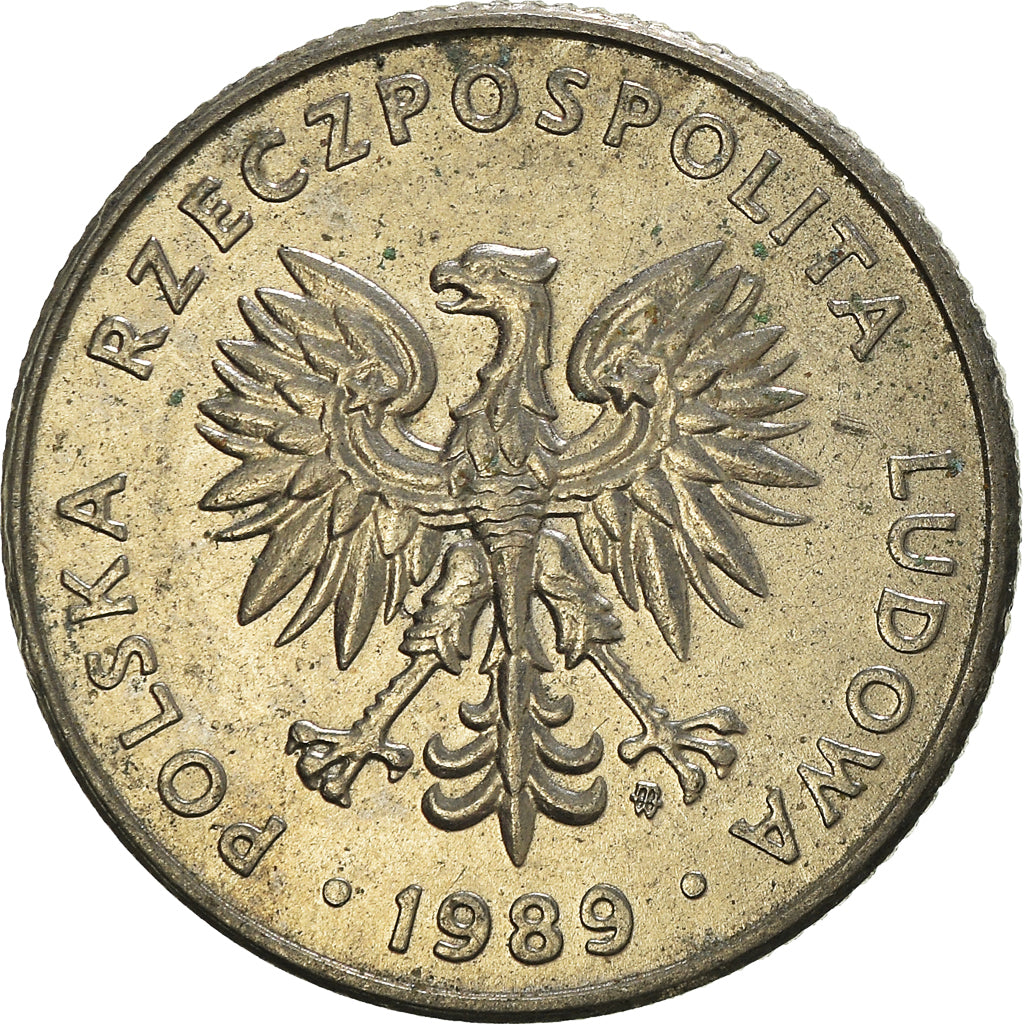 Moneta, Polonia, 20 Zlotych, 1989
