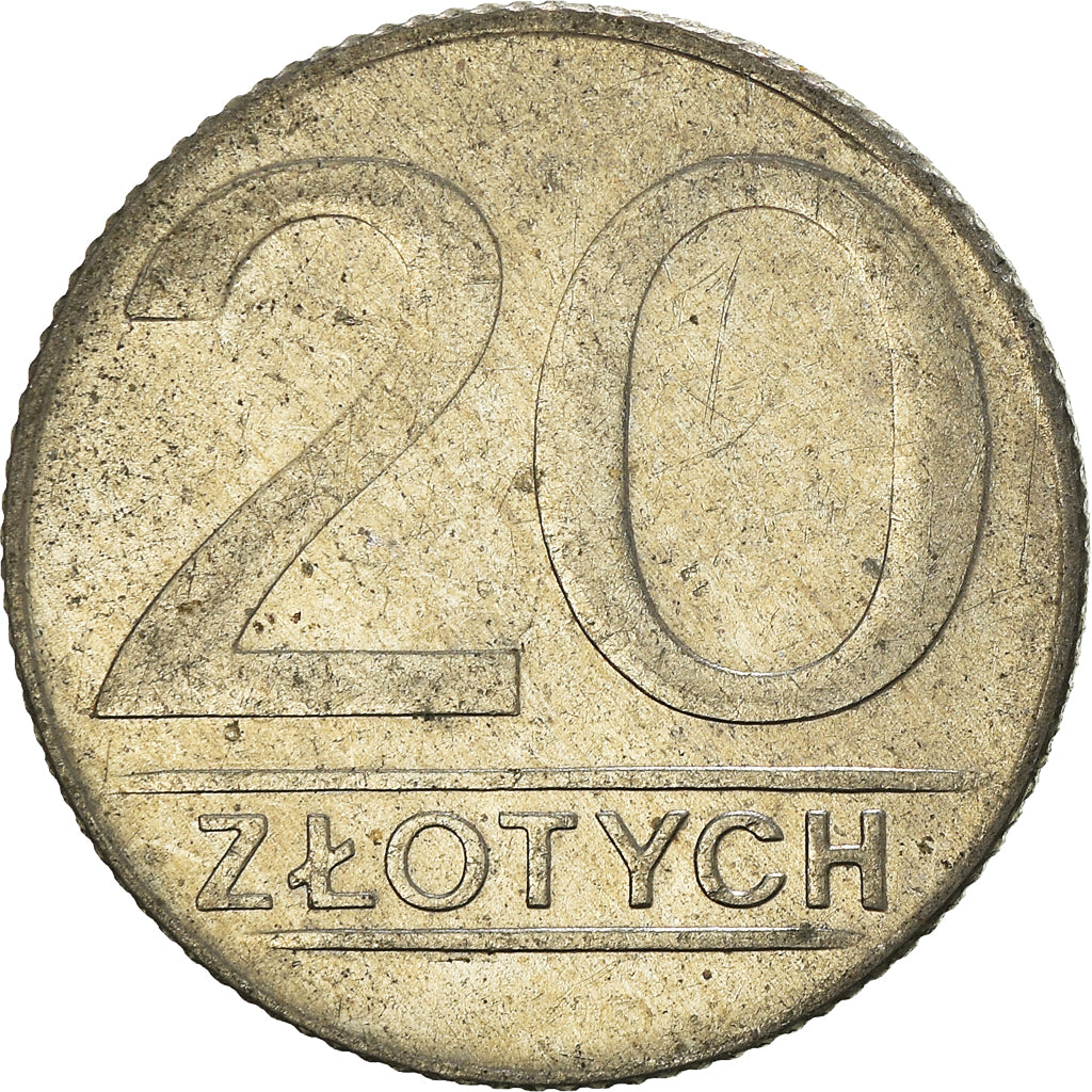 Moneta, Polonia, 20 Zlotych, 1989