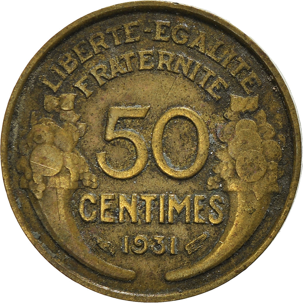 Münze, Frankreich, 50 Centimes, 1931