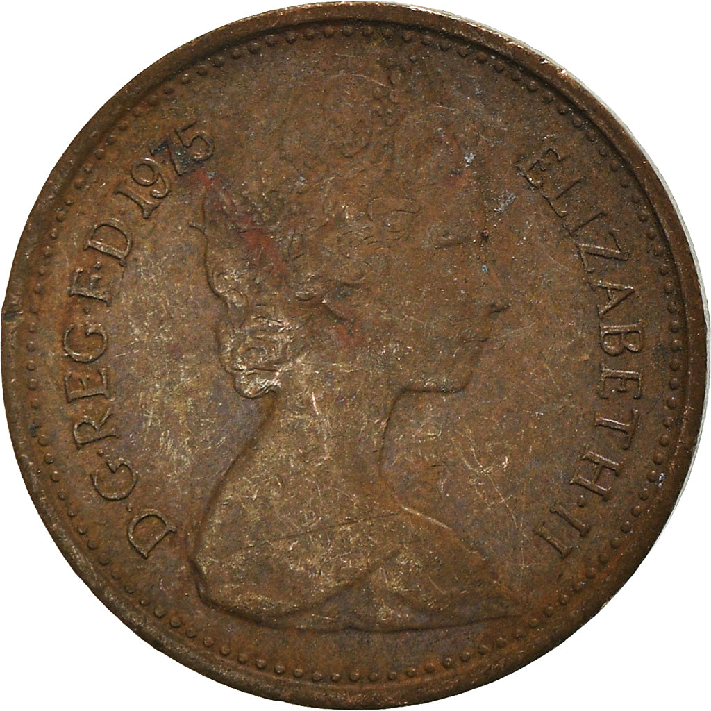 Münze, Großbritannien, 1/2 New Penny, 1975