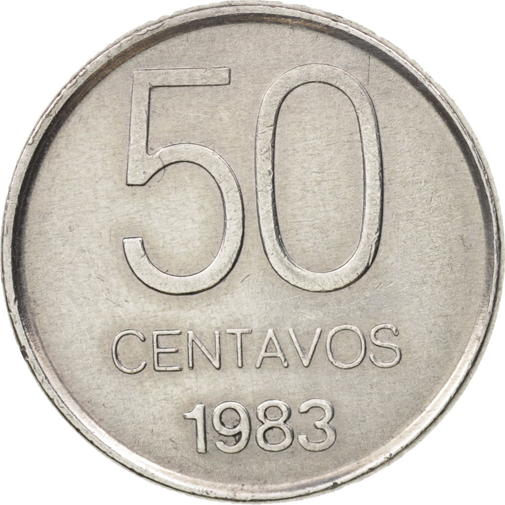 Argentina, 50 Centavos, 1983, AU(50-53), Aluminum, KM:90