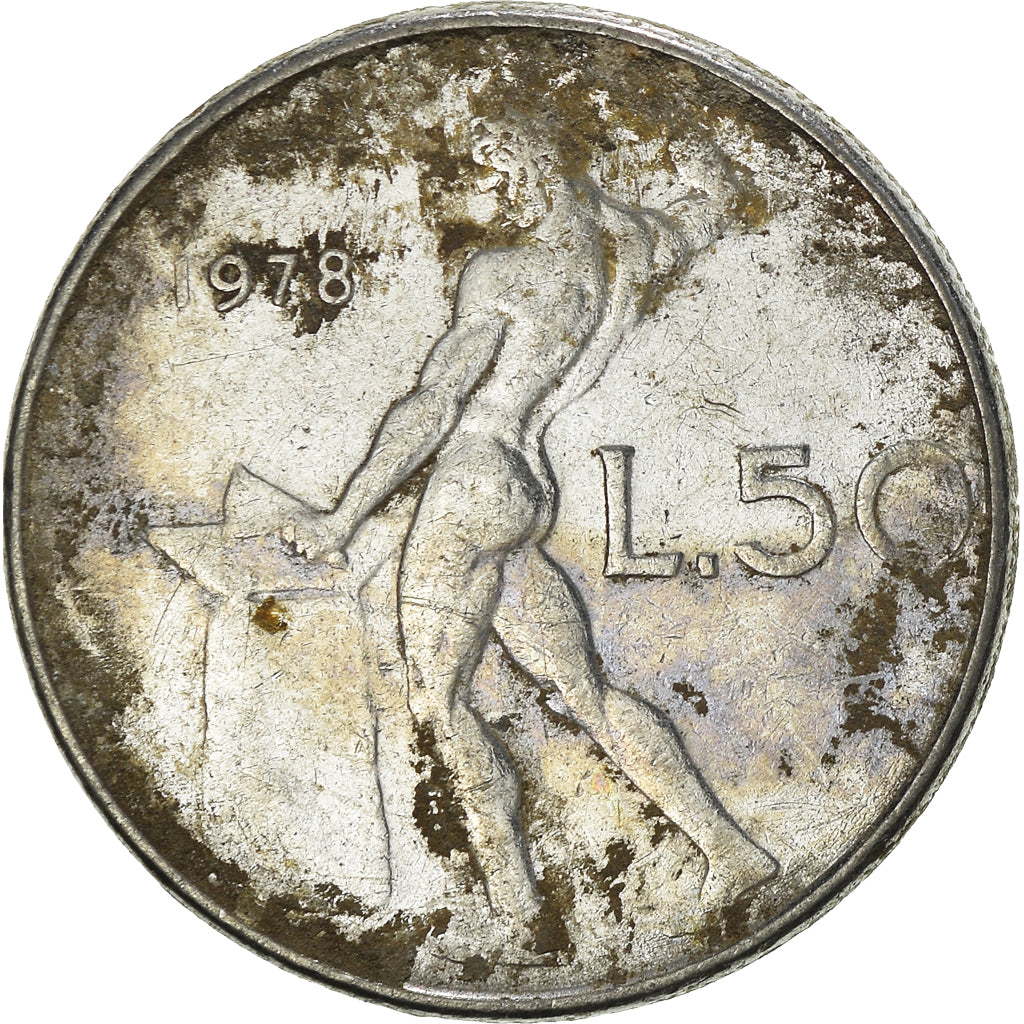 Münze, Italien, 50 Lire, 1978