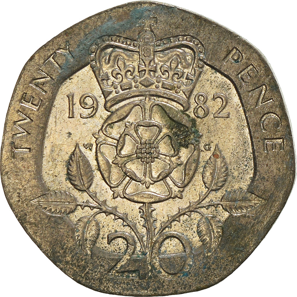 Coin, Great Britain, 20 Pence, 1982