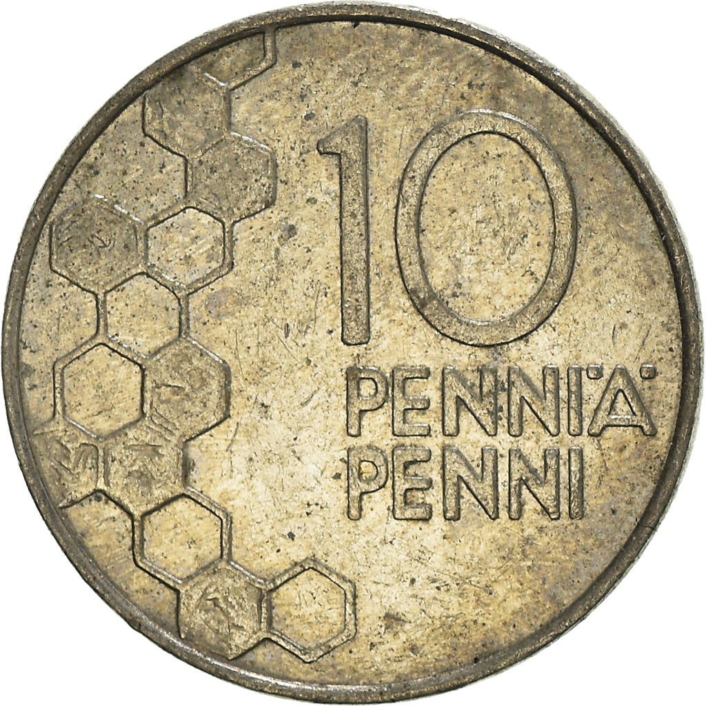 Monnaie, Finlande, 10 Pennia, 1991
