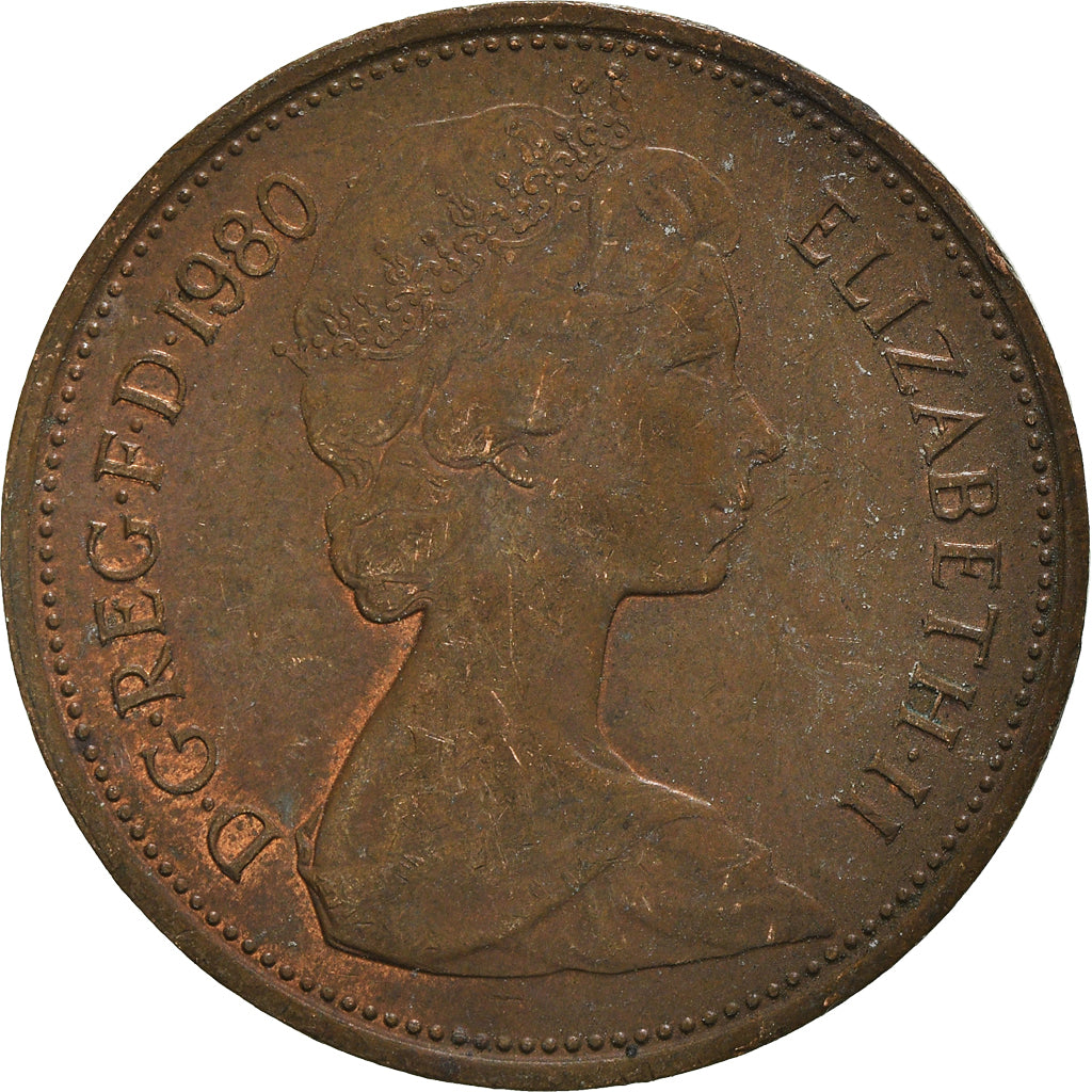 Münze, Großbritannien, 2 New Pence, 1980