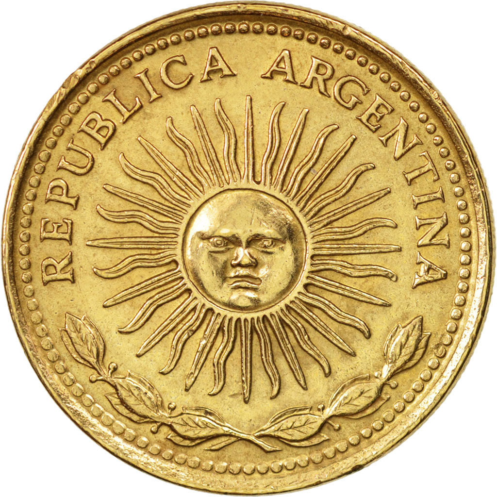 Argentina, 10 Pesos, 1977, AU(55-58), Aluminum-Bronze, KM:72