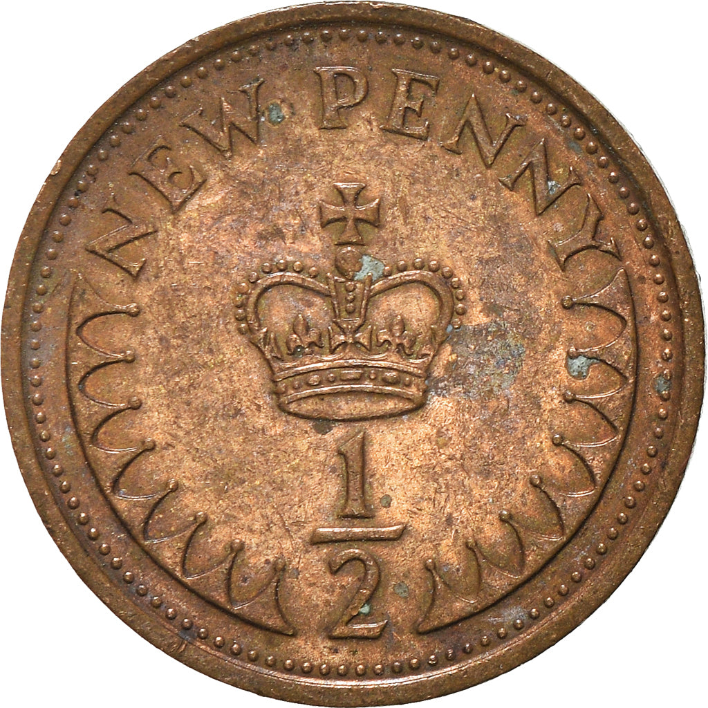 Moeda, Grã-Bretanha, 1/2 New Penny, 1977