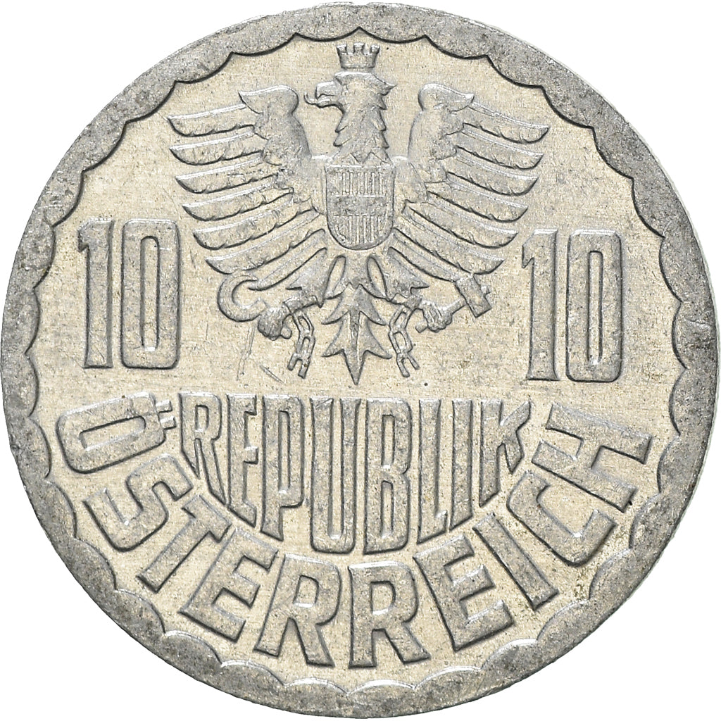 Moeda, Áustria, 10 Groschen, 1985