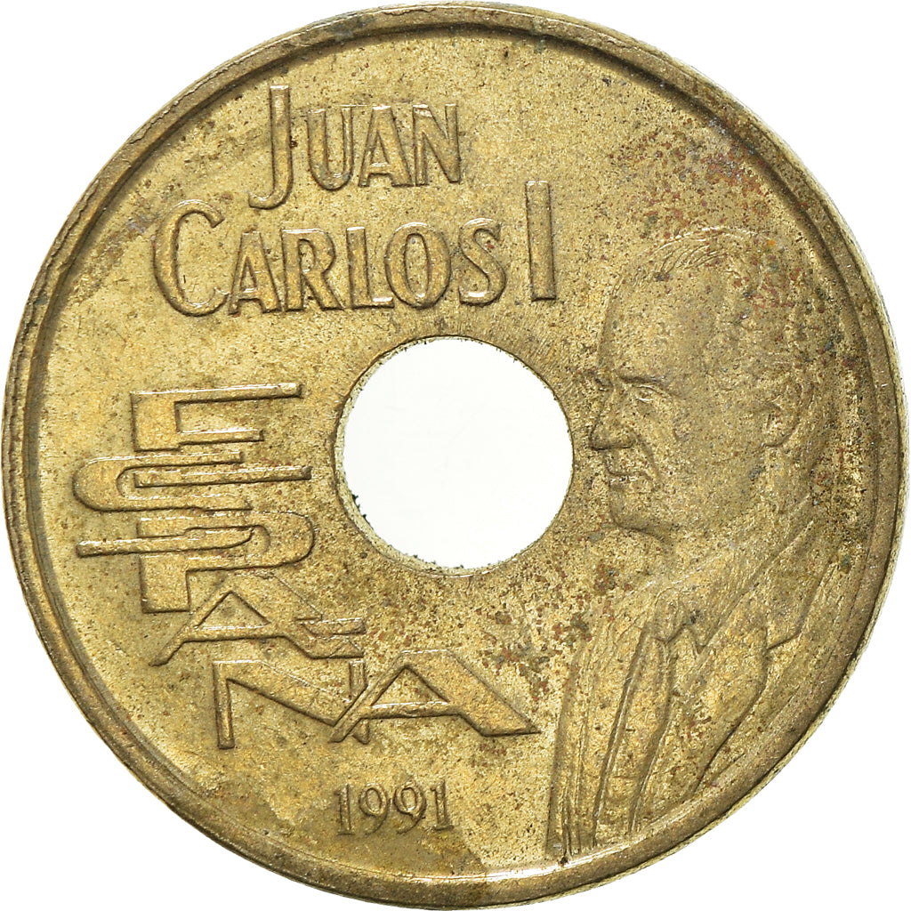 Monnaie, Espagne, 25 Pesetas, 1991