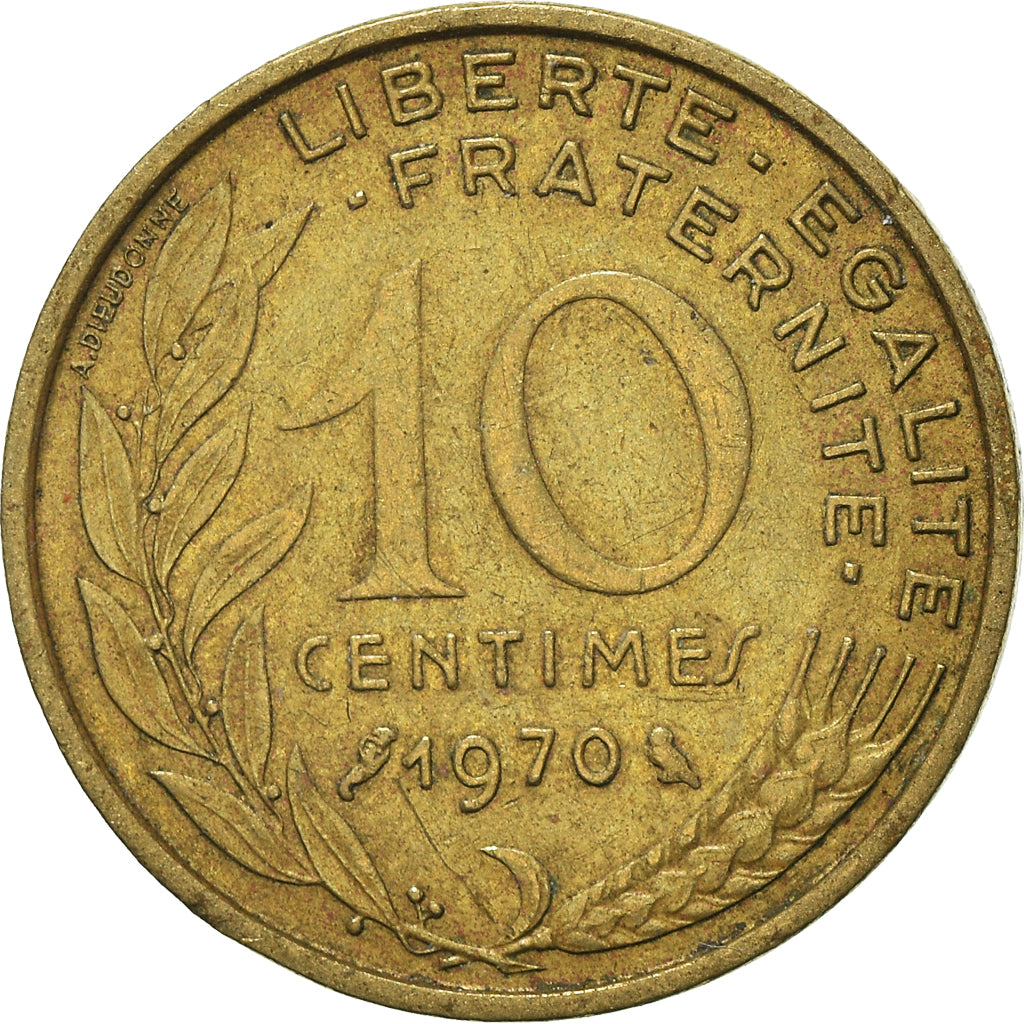 Münze, Frankreich, 10 Centimes, 1970