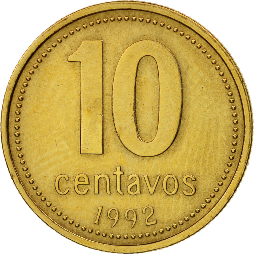 Münze, Argentinien, 10 Centavos, 1992, VZ, Aluminum-Bronze, KM:107