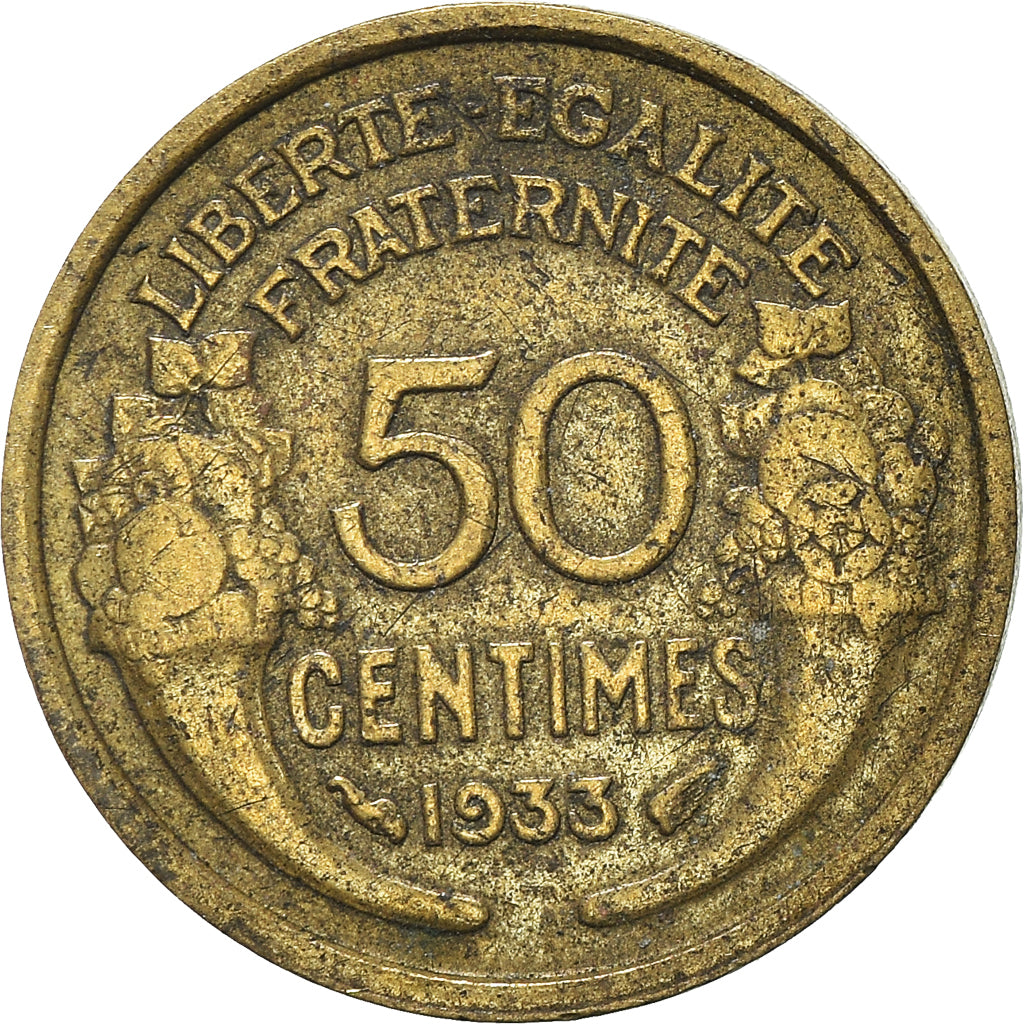 Münze, Frankreich, 50 Centimes, 1933