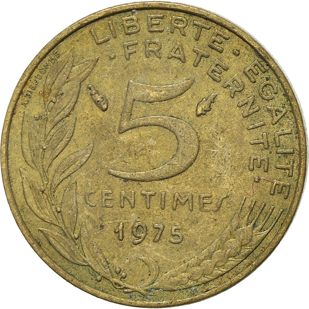 Münze, Frankreich, 5 Centimes, 1975