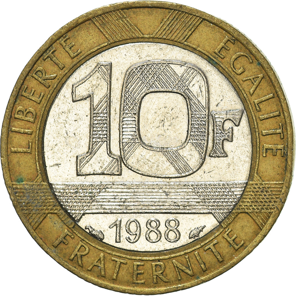 Munten, Frankrijk, 10 Francs, 1988