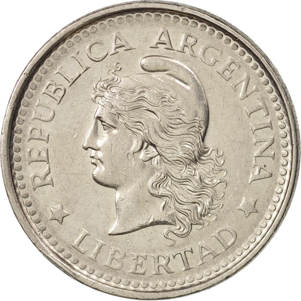 Moneda, Argentina, 50 Centavos, 1960, MBC, Níquel recubierto de acero, KM:56