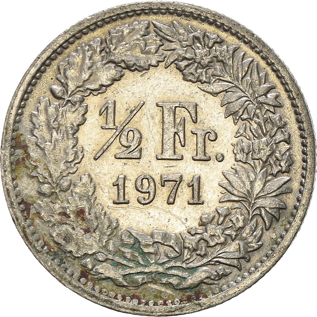 Monnaie, Suisse, 1/2 Franc, 1971