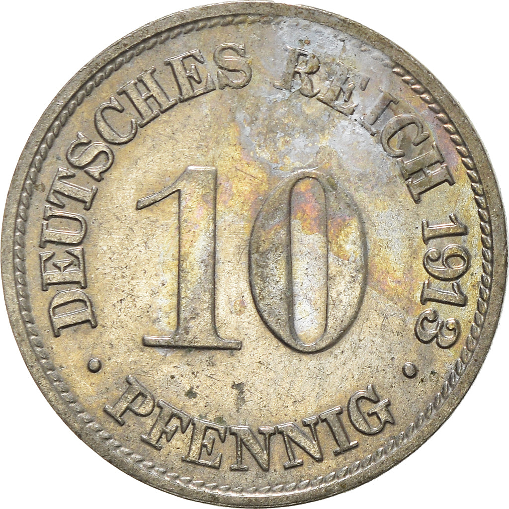 Monnaie, Empire allemand, 10 Pfennig, 1913