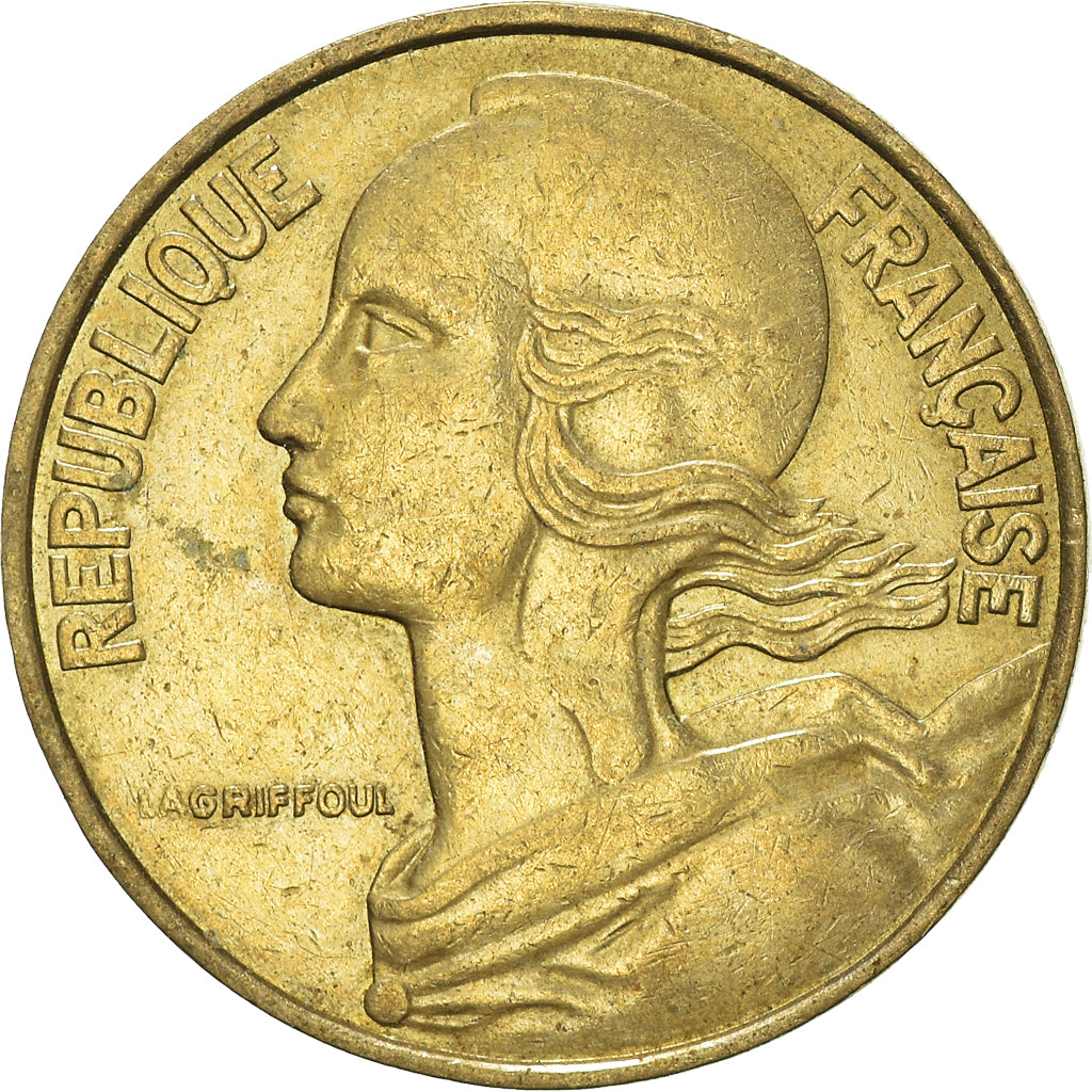 Moneta, Francja, 20 Centimes, 1977