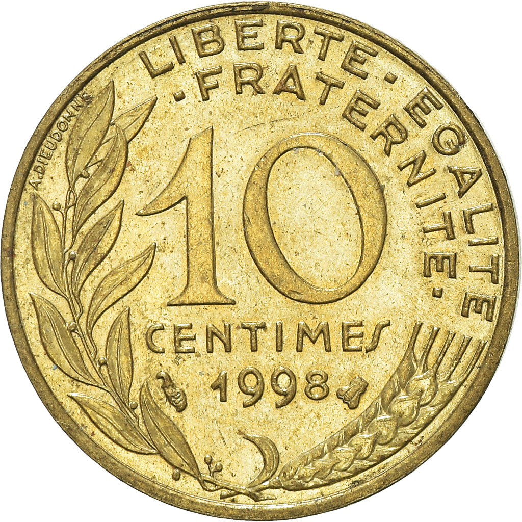 Coin, France, 10 Centimes, 1998