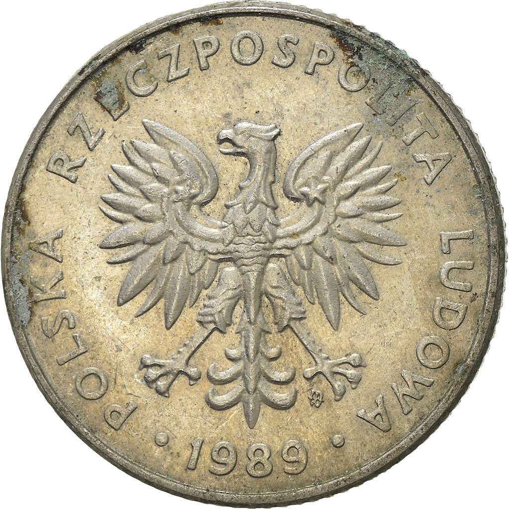 Moneta, Polonia, 20 Zlotych, 1989