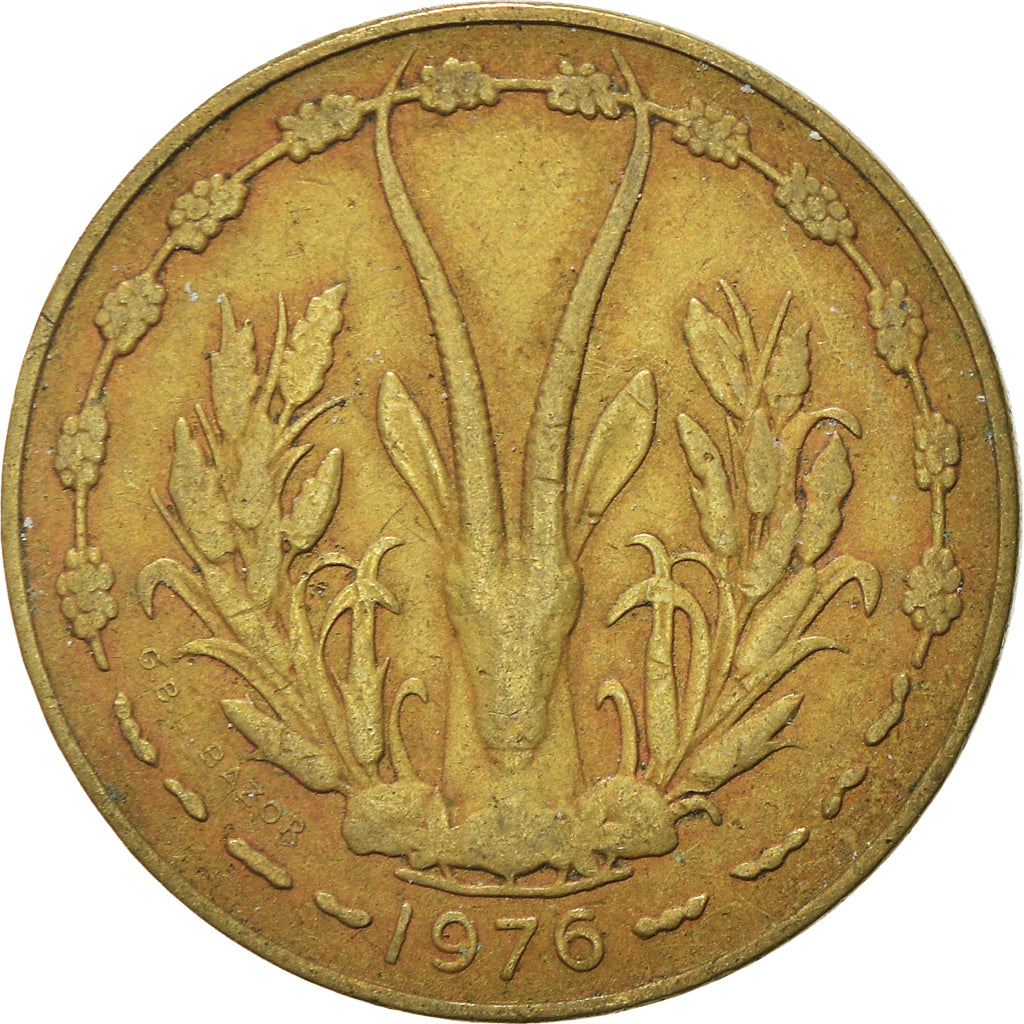 Münze, West African States, 10 Francs, 1976
