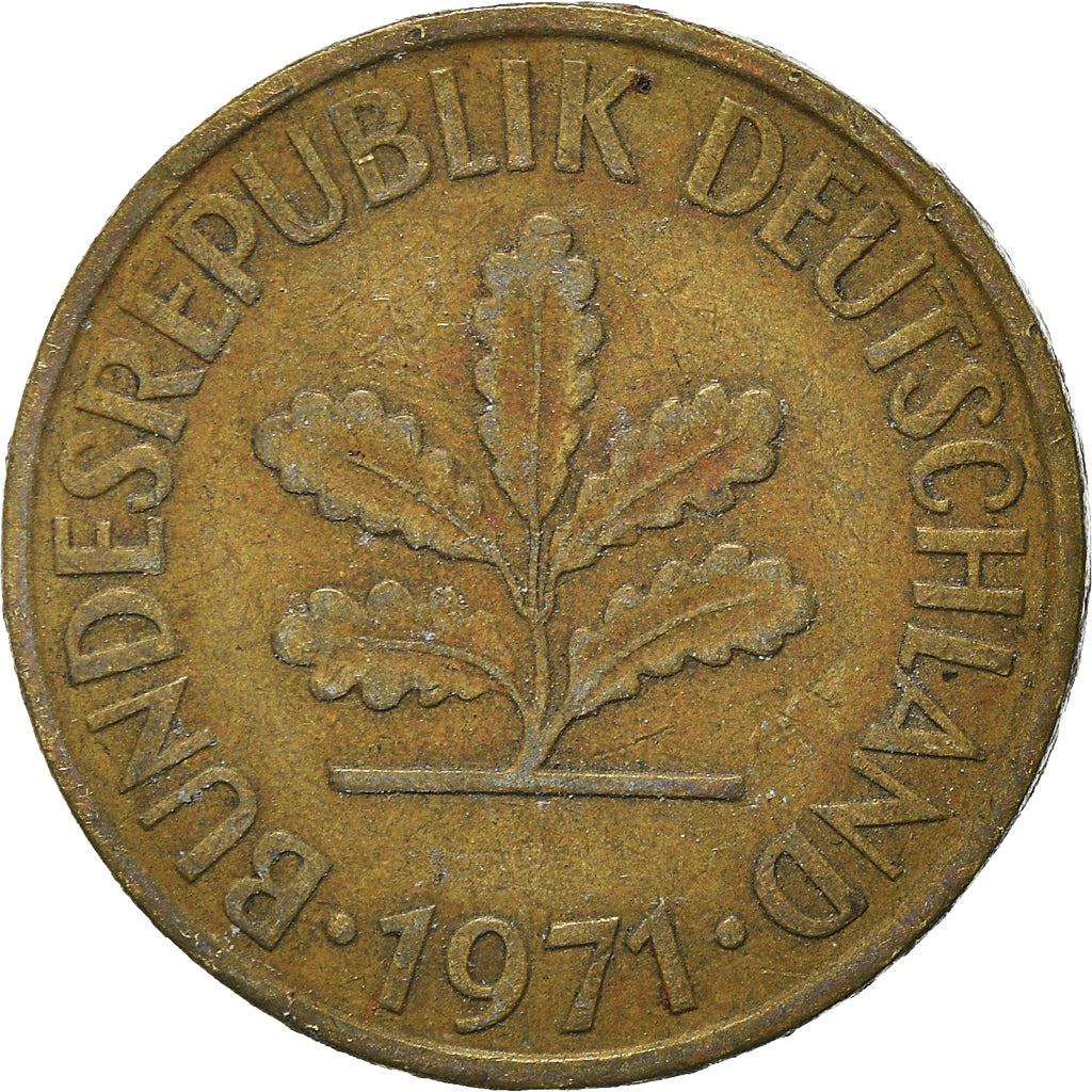 Moneda, ALEMANIA - REPÚBLICA FEDERAL, 10 Pfennig, 1971