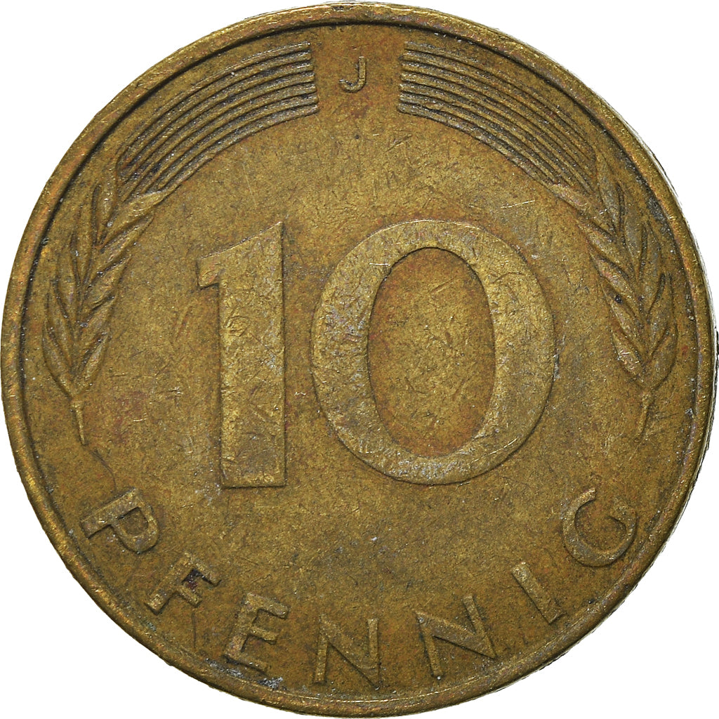 Moneda, ALEMANIA - REPÚBLICA FEDERAL, 10 Pfennig, 1971