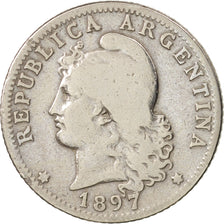 Argentina, 20 Centavos, 1897, MB+, Rame-nichel, KM:36