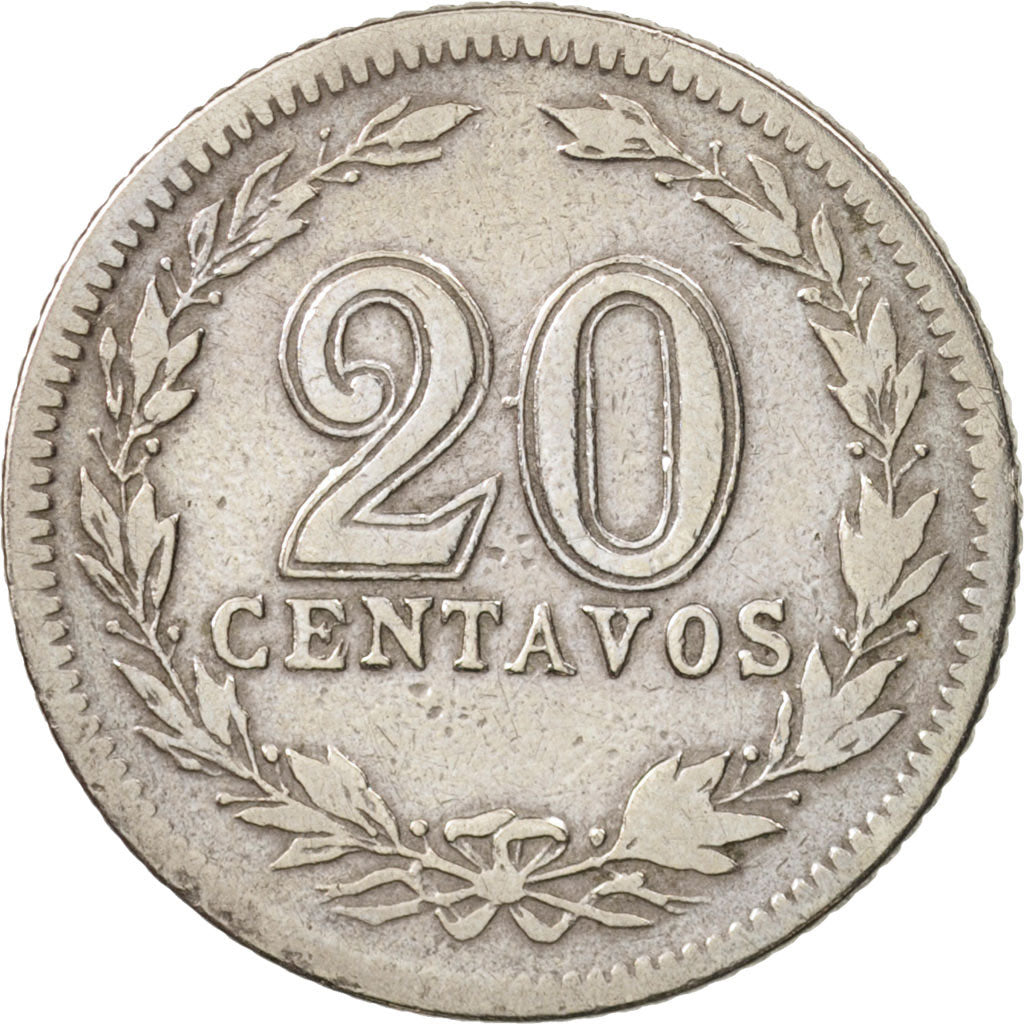 Argentina, 20 Centavos, 1897, VF(30-35), Copper-nickel, KM:36
