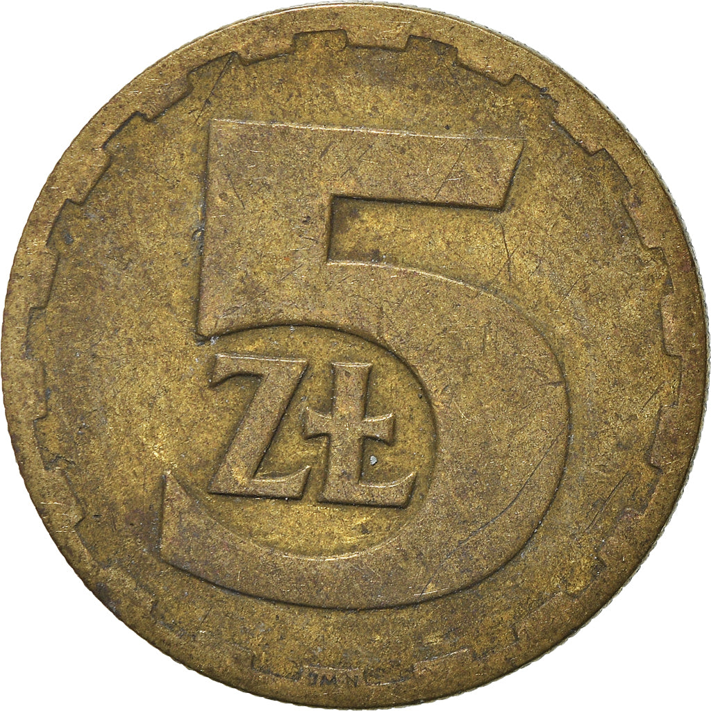 Moneda, Polonia, 5 Zlotych, 1976