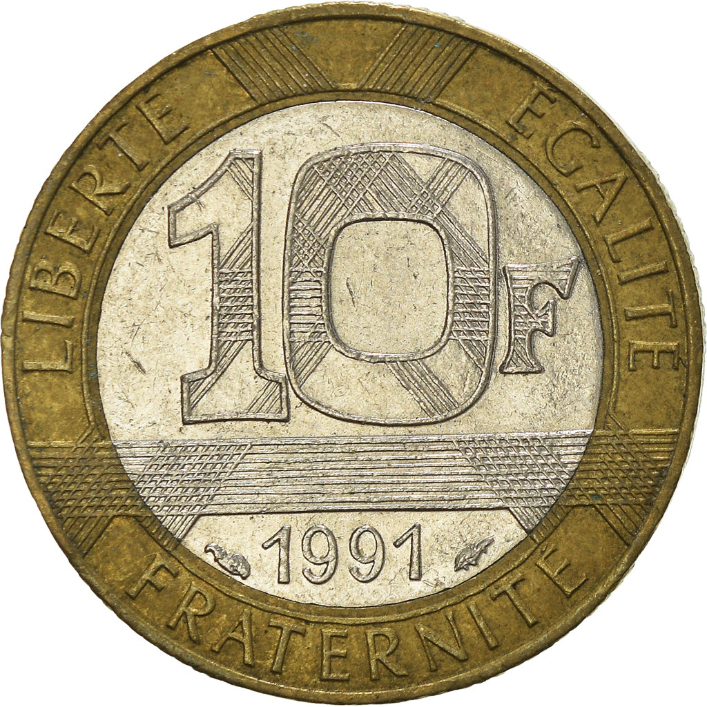 Coin, France, 10 Francs, 1991