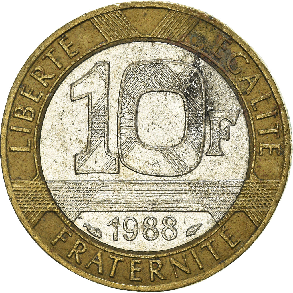 Munten, Frankrijk, 10 Francs, 1988